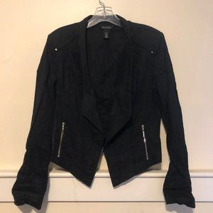 Black light linen blazer